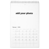 Aangepast gepersonaliseerd voeg hier uw foto-logo kalender (Feb 2026)