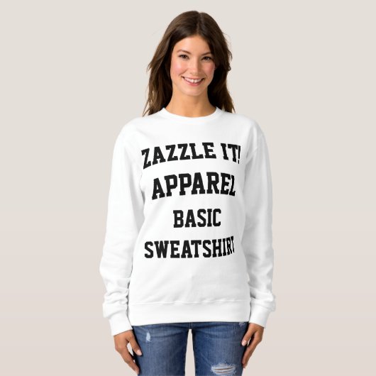 Aangepast gepersonaliseerd Womens BASIC SWEATSHIRT (Voorkant volledig)