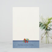 Aangepast gepersonaliseerd Zweedse Folk Art Dala H Briefpapier (Staand voorkant)