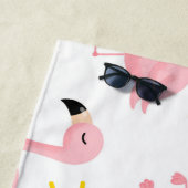 Aangepast gepersonaliseerde Flamingo Suns Bachelor Strandlaken (In situ)