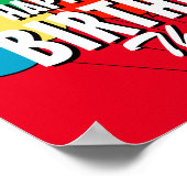 Aangepast gepersonaliseerde Happy Birthday-posters Poster (Hoek)