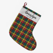 Aangepast geplakt lan Buchanan Tartan Controle opa Grote Kerstsok (Voorkant (Hangend))