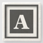 Aangepast geprogrammeerd monogram marmer Onderzett Stenen Onderzetter (Voorkant)