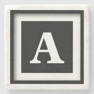 Aangepast geprogrammeerd monogram marmer Onderzett Stenen Onderzetter
