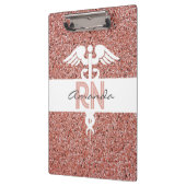 Aangepast geregistreerd zuster Modern Roze Glitter Klembord (Links)