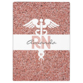 Aangepast geregistreerd zuster Modern Roze Glitter Klembord (Achterkant)