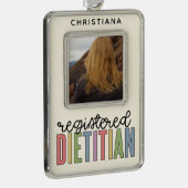 Aangepast geregistreerde Dietitian Nutritionist Fo Verzilverd Omlijst Ornament (Rechts)