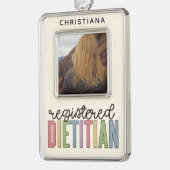 Aangepast geregistreerde Dietitian Nutritionist Fo Verzilverd Omlijst Ornament (Links)