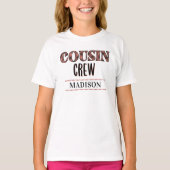 Aangepast geruit patroon neef bemanning neef squad t-shirt (Voorkant)