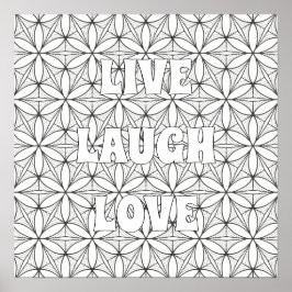 Aangepast geSacred Geometry Adult Coloring Poster