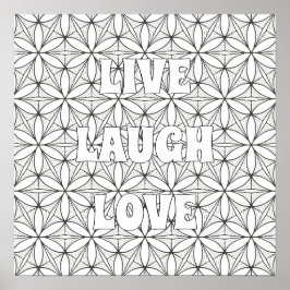 Aangepast geSacred Geometry Adult Coloring Poster