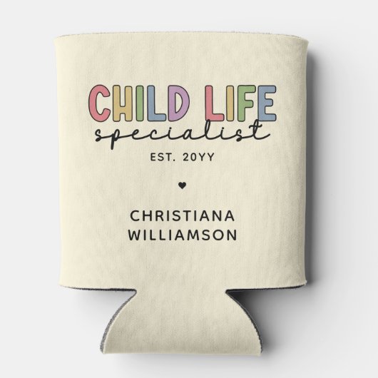 Aangepast geschenk voor Certified Child Life Speci Blikjeskoeler (Achterkant)