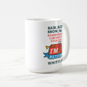 Aangepast geschenk voor gepensioneerde postbode koffiemok (Voorkant rechts)