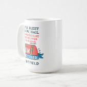 Aangepast geschenk voor gepensioneerde postbode koffiemok (Voorkant links)