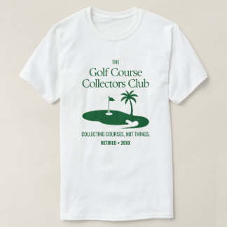 Aangepast geschenk voor gepensioneerden Golfbaan V T-shirt