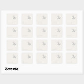 Aangepast geschenk voor introvert minimalist lijnk vierkante sticker (Vel)