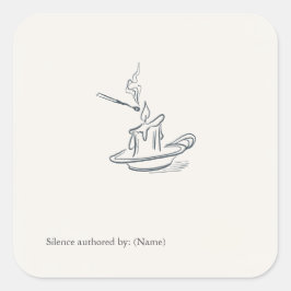 Aangepast geschenk voor introvert minimalist lijnk vierkante sticker