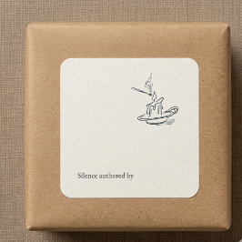 Aangepast geschenk voor introvert minimalist lijnk vierkante sticker