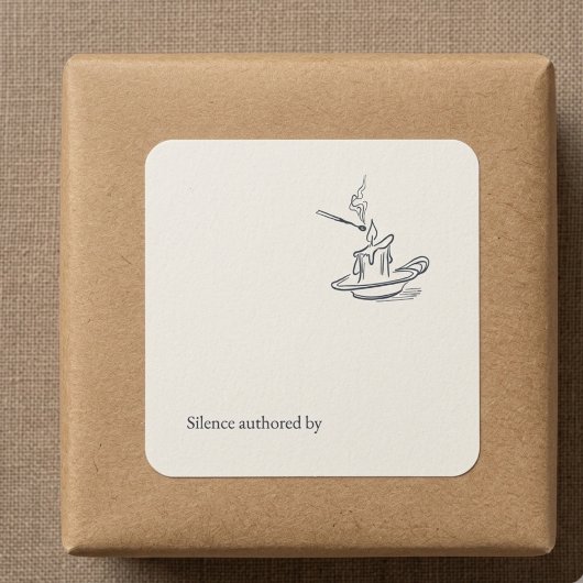 Aangepast geschenk voor introvert minimalist lijnk vierkante sticker