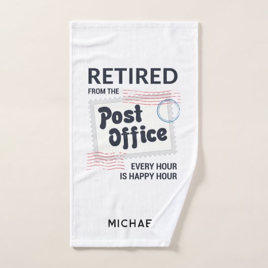 Aangepast geschenk voor postbode bij pensionering handdoek (Handdoek)