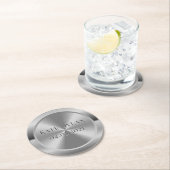 Aangepast gesimuleerd gegraveerd zilverpapier Onde Ronde Kartonnen Onderzetter (Insitu)