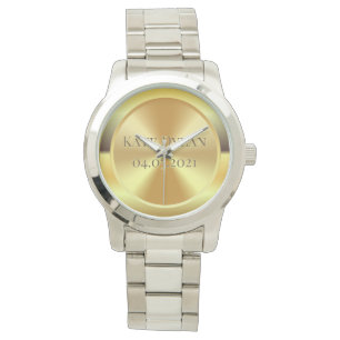 Aangepast gesimuleerd goud horloge