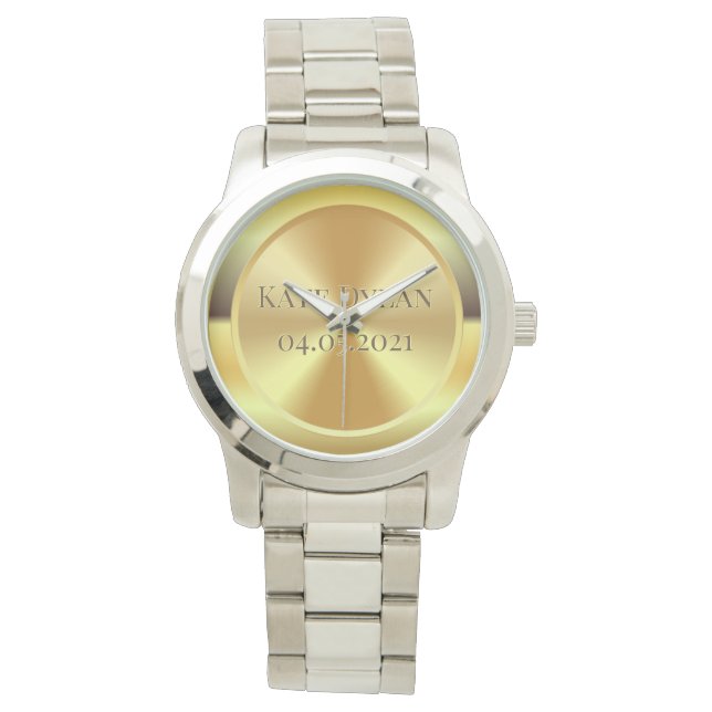 Aangepast gesimuleerd goud horloge (Voorkant)