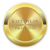 Aangepast gesimuleerd goud keramische knop (Voorkant)