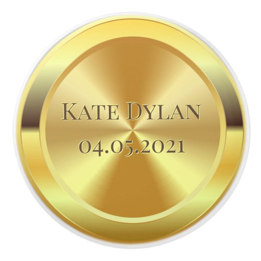 Aangepast gesimuleerd goud keramische knop (Voorkant)