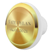 Aangepast gesimuleerd goud keramische knop (Rechts)