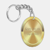 Aangepast gesimuleerd goud sleutelhanger (Voorkant Links)