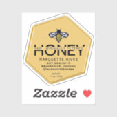 Aangepast gesneden vinyl hexagon vormige honing la sticker (Vel)
