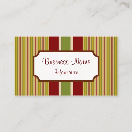Aangepast gestreept Visitekaartje (Voorkant)
