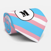 Aangepast gestreepte stropdas met transgendervlag (Opgerold)