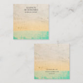 Aangepast getextureerde grafische juwelenzaken vierkante visitekaartje (Voorkant / Achterkant)