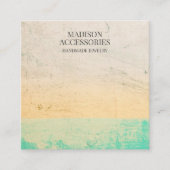 Aangepast getextureerde grafische juwelenzaken vierkante visitekaartje (Voorkant)