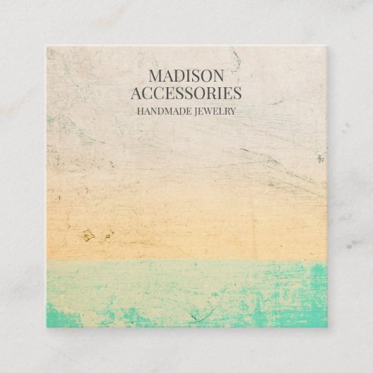 Aangepast getextureerde grafische juwelenzaken vierkante visitekaartje (Voorkant)