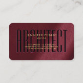Aangepast getypt Gold Text Script Luxury Architect Visitekaartje (Achterkant)