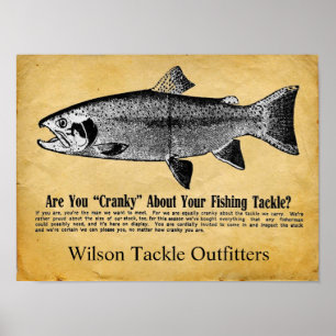 Aangepast  Gevist Tackle Sign Poster