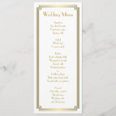 Aangepast, geweldig gekunsteld Art Deco White Wedd Menu (Voorkant)