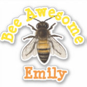 Aangepast Geweldige bijen Sticker (Voorkant)
