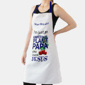 Aangepast GEWELDIGE PLANT PAPA LOVES JESUS Gardeni Schort (Insitu)