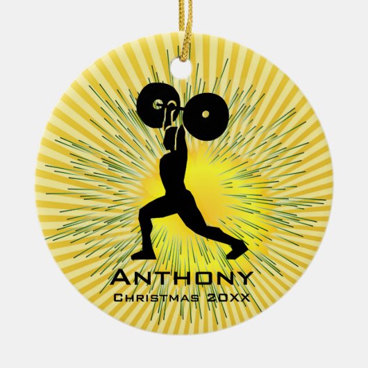 Aangepast gewicht Lifter Ornament (Voorkant)