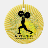 Aangepast gewicht Lifter Ornament (Achterkant)