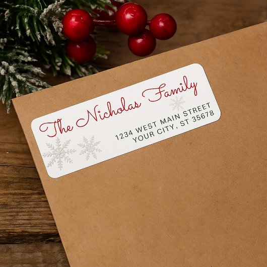 Aangepast gewoon stijlvol adres voor typografie etiket