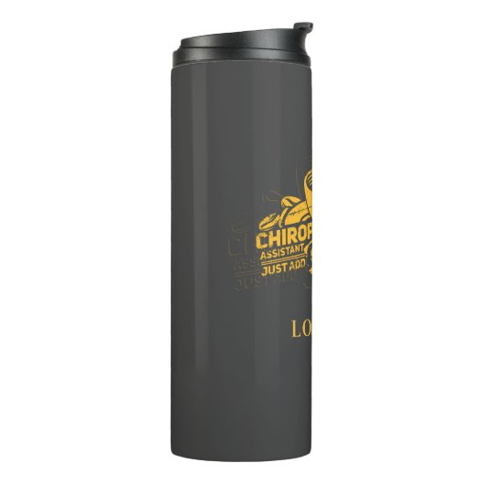 Aangepast Gezegde voor Chiropractisch assistent-bo Thermosbeker (Gedraaid links)