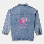 Aangepast Gezegend om Borstkanker Overlevende te W Denim Jacket (Achterkant)