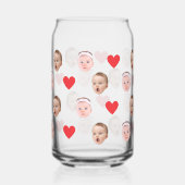 Aangepast gezicht, Aangepaste foto, Baby Gift Beer Blikvorm Glas (Voorkant)