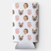 Aangepast gezicht, aangepaste foto, familie cadeau seltzer blikjeskoeler (Achterkant)