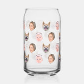 Aangepast gezicht, Aangepaste foto, Familie Gift G Blikvorm Glas (Voorkant)